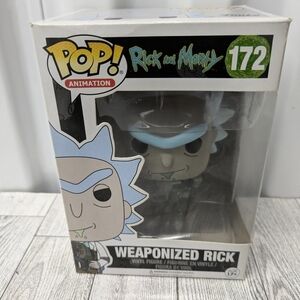 Funko Pop! 172 Rick and Morty Weaponized Rick Figure - Blue and Gray